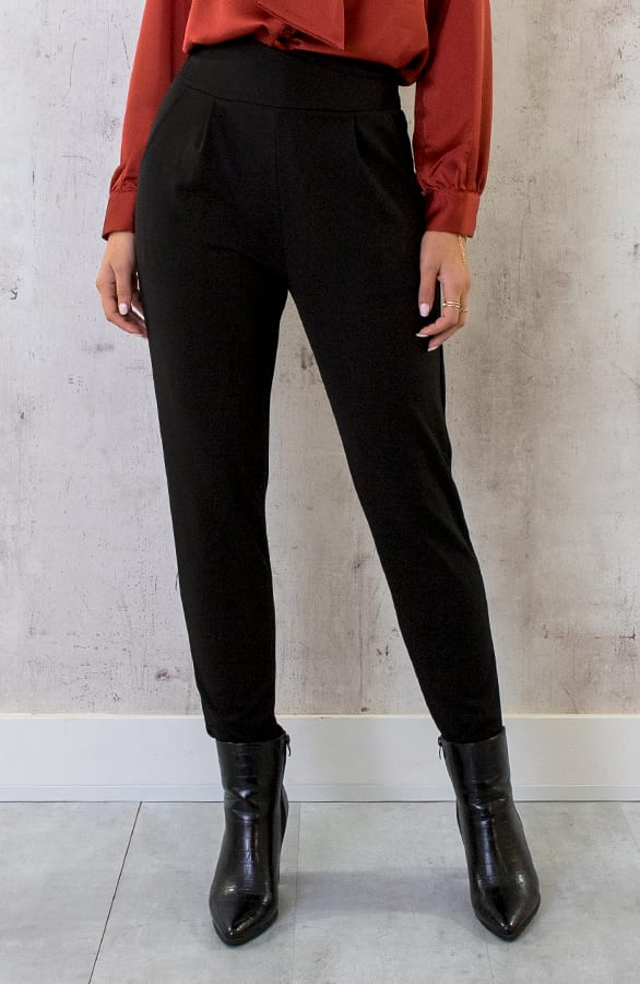 High Waist Pantalon Stretch Zwart – broeken, foto 8