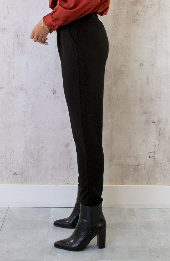 High Waist Pantalon Stretch Zwart – broeken, foto 9