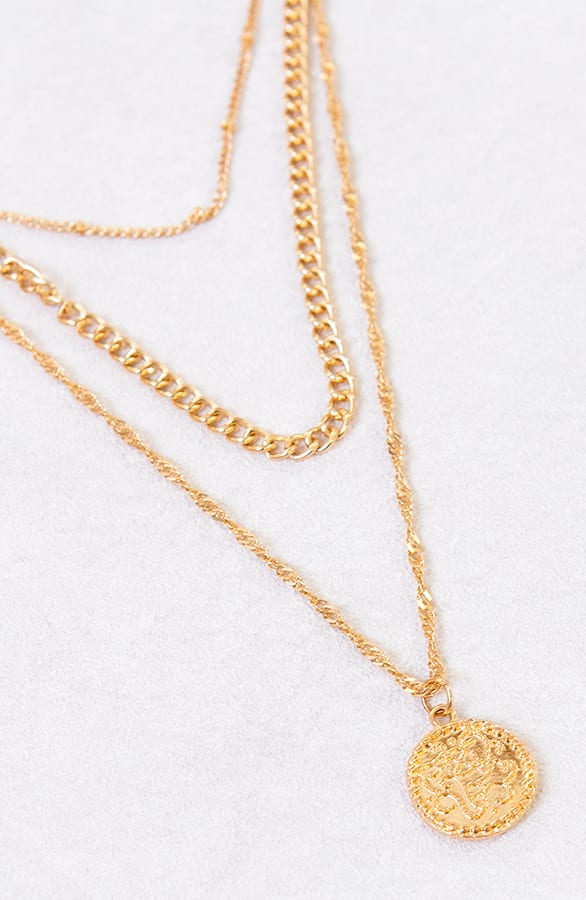 Laagjes Ketting Met Munt Goud – shoparchief, foto 2