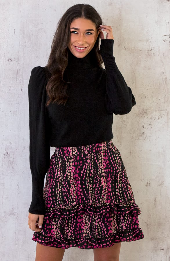 Laagjes Rok Dots Print Magenta – shoparchief, foto 5
