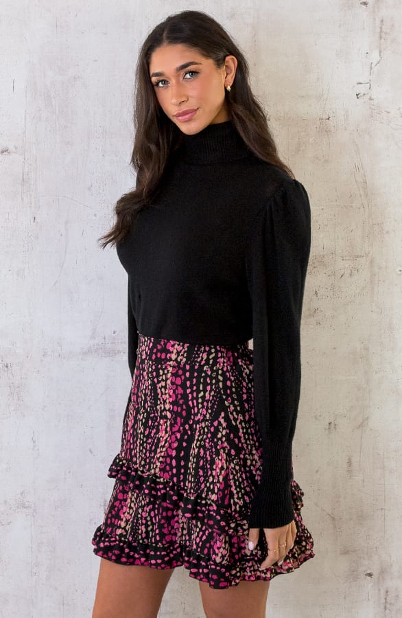Laagjes Rok Dots Print Magenta – shoparchief, foto 6