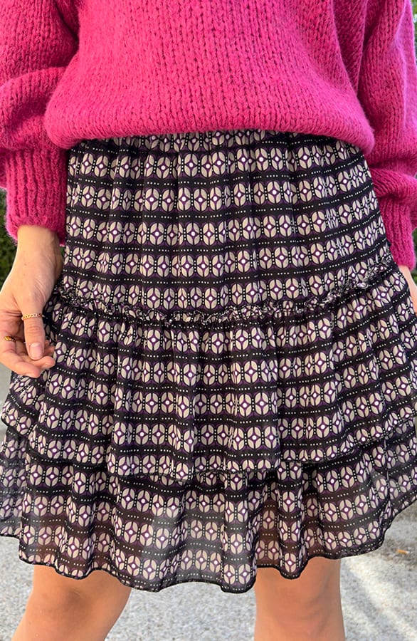 Limited Laagjes Rok Print Purple – shoparchief, foto 9