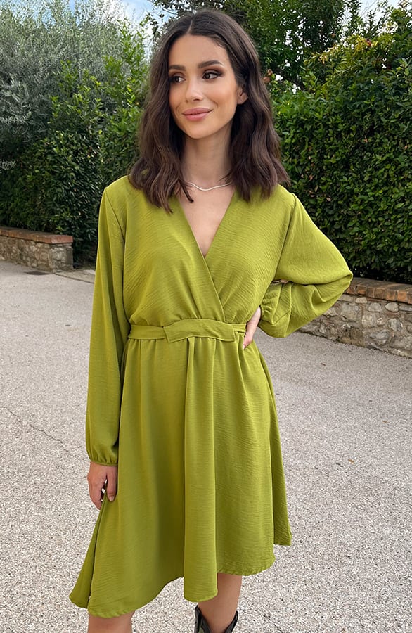 Londen Jurk Olive – shoparchief, foto 9