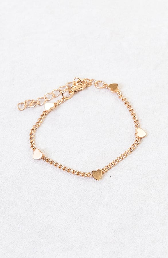 Lovely Heart Armband Koper Goud – shoparchief, foto 1
