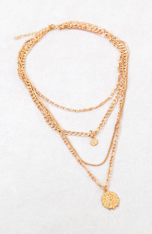 Laagjes Ketting Met Munt Goud – shoparchief, foto 6