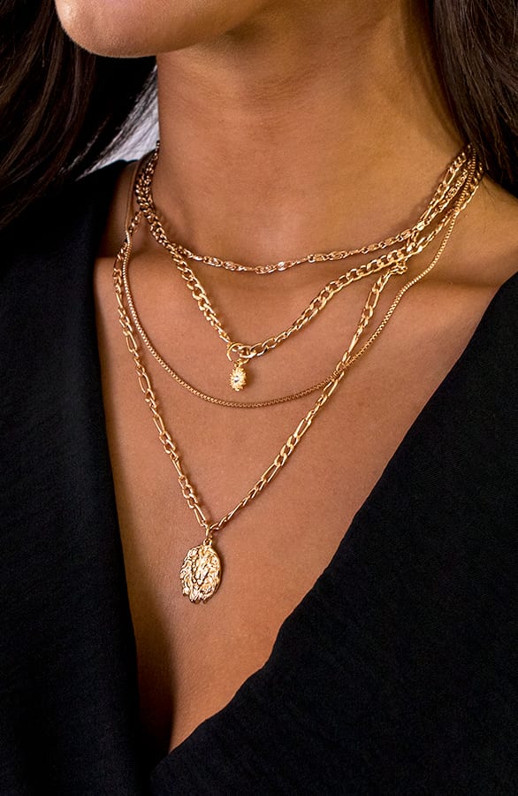 Musthave Coin Laagjes Ketting Goud – shoparchief, foto 1