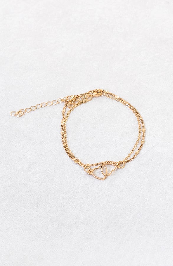 Open Heart Armband Gold Double, Shoparchiv, Foto 2