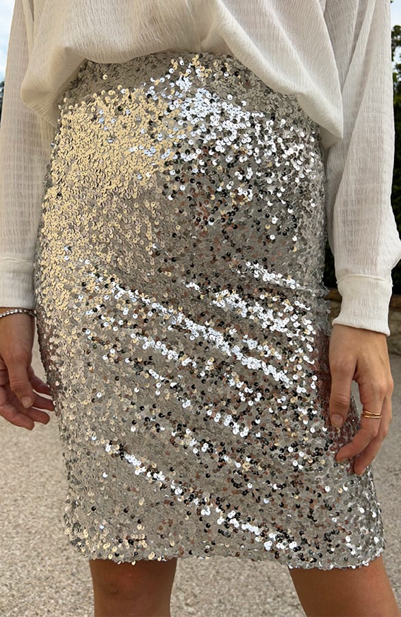 Pailletten Kokerrok Zilver – shoparchief, foto 11