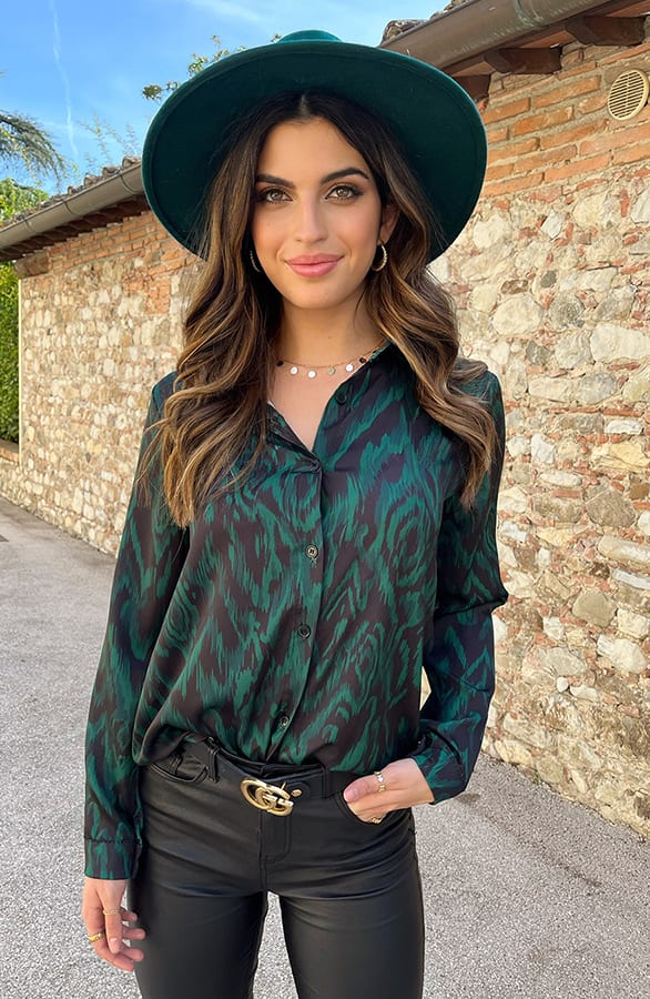 Print Blouse Smaragd – shoparchief, foto 7