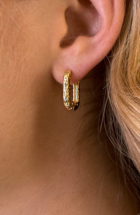 Rechthoekige Oorbellen Limited Goud – shoparchief, foto 1