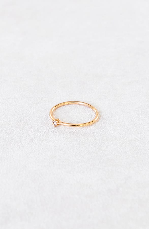 Ring Met Strassteen Koper Goud – shoparchief, foto 1