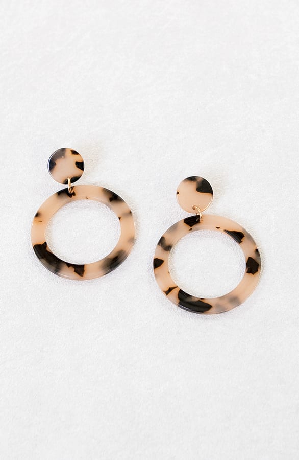 Round Leopard Oorbellen – shoparchief, foto 1