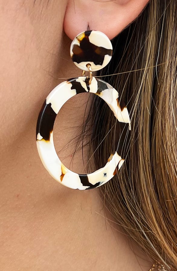 Round Leopard Oorbellen Light – shoparchief, foto 2