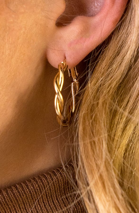 Twisted Hoops Oorbellen Goud – shoparchief, foto 2