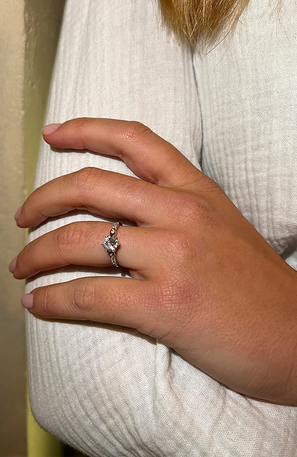Bright Stone Ring Silver – shoparchief, foto 3