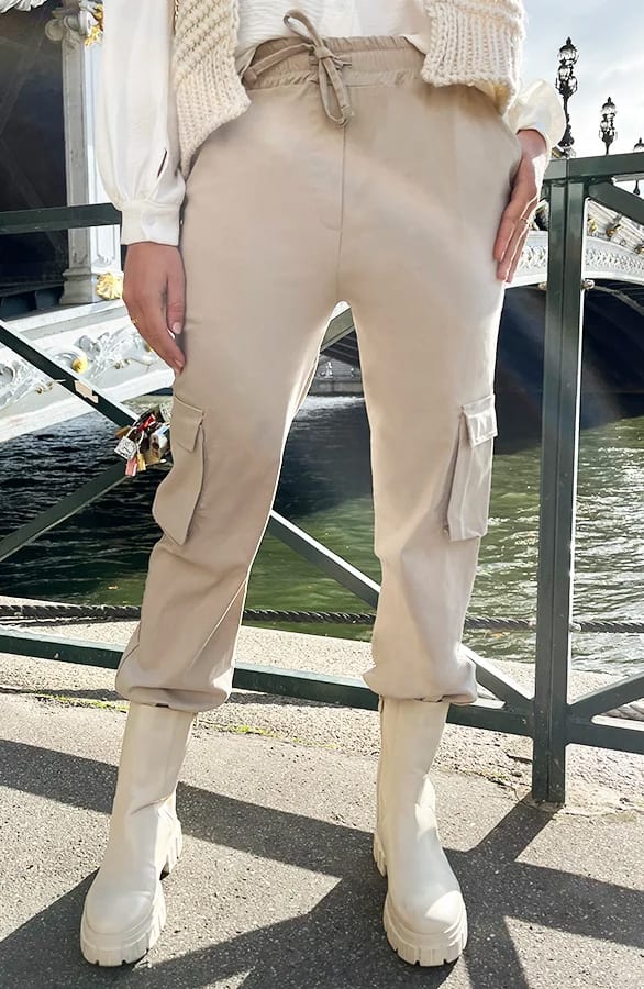 Cargo Pants Beige – shoparchief, foto 1