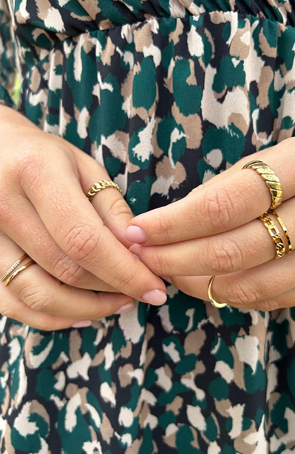 Chunky Croissant Ring Goud – shoparchief, foto 1