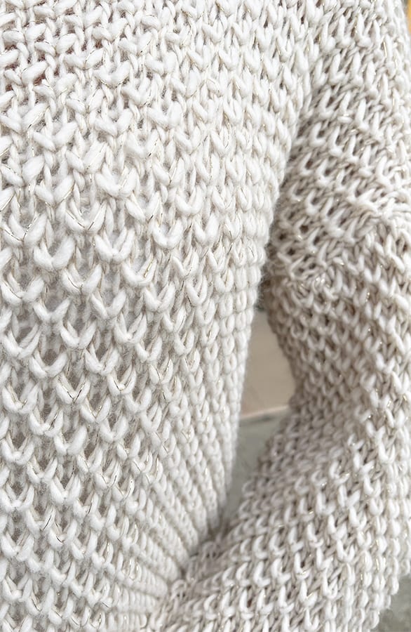 Knitted Lurex Trui Beige – shoparchief, foto 7