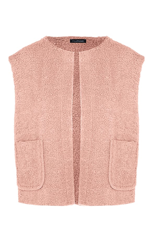 Gilet Pocket Teddy Pastel Roze – shoparchief, foto 1