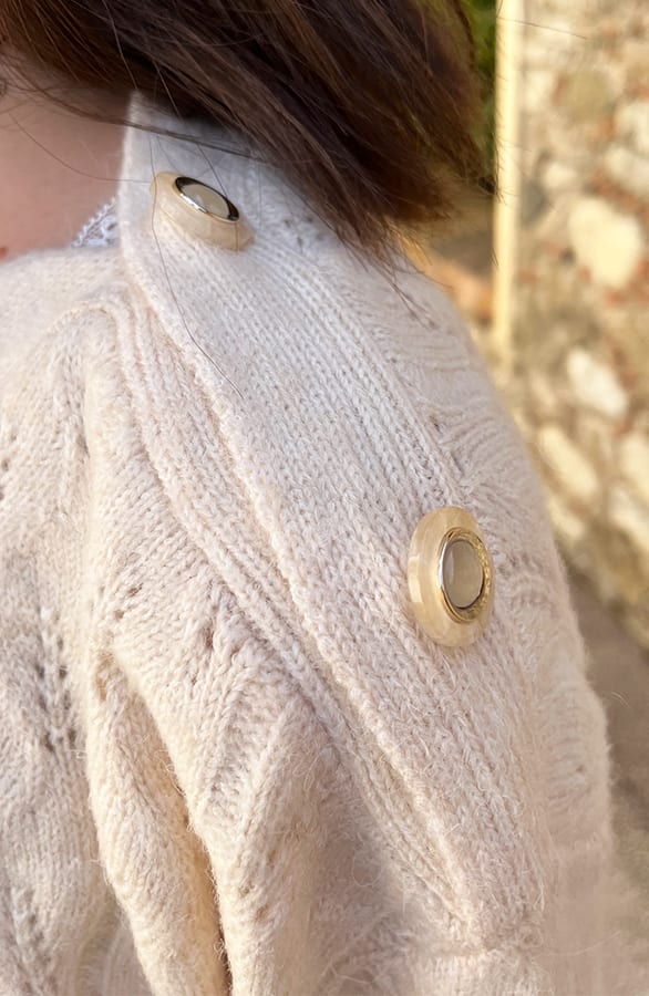 Knopen Patroon Trui Beige – shoparchief, foto 4