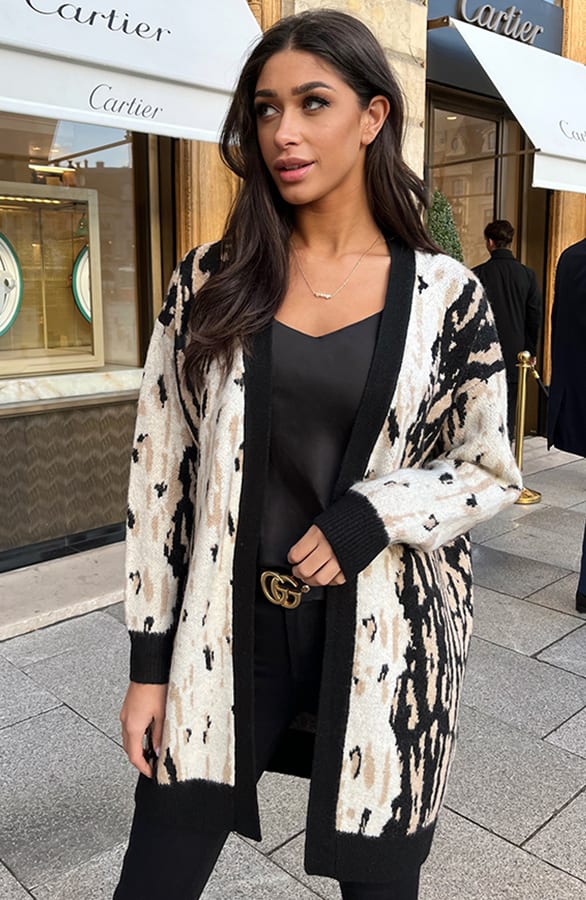 Midi Leopard Vest Soft Beige – shoparchief, foto 5