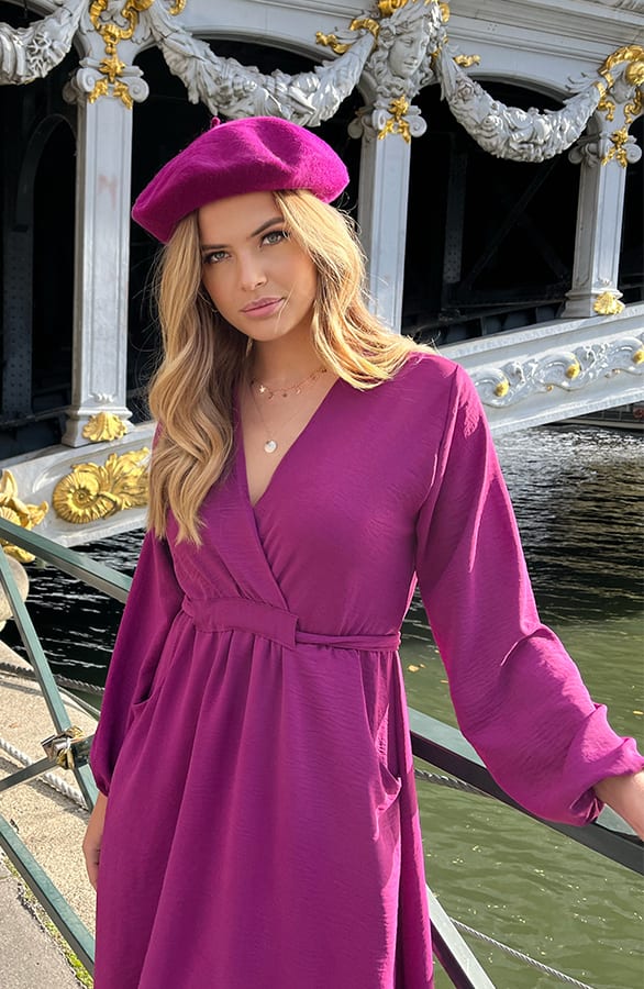Midi Pocket Dress Magenta – shoparchief, foto 5