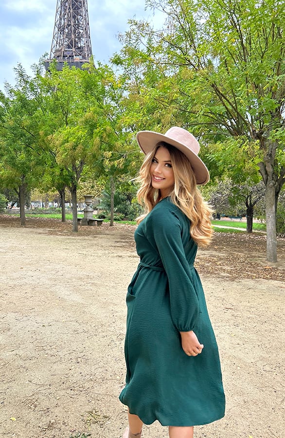 Midi Pocket Dress Smaragd – shoparchief, foto 7