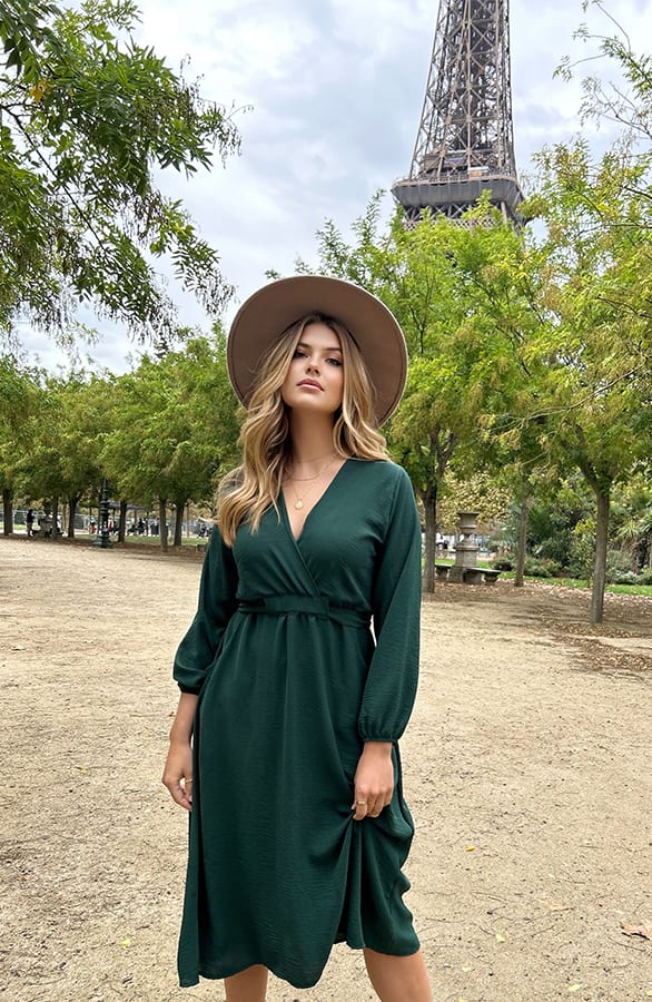Midi Pocket Dress Smaragd – shoparchief, foto 6