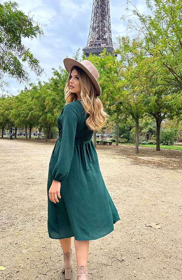 Midi Pocket Dress Smaragd – shoparchief, foto 5