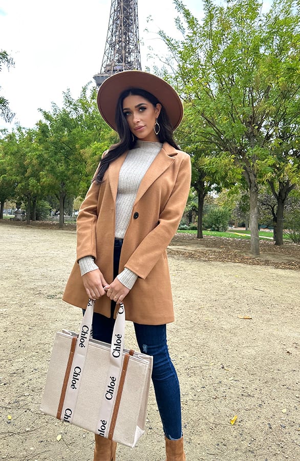 Midi Trenchcoat Camel – shoparchief, foto 1