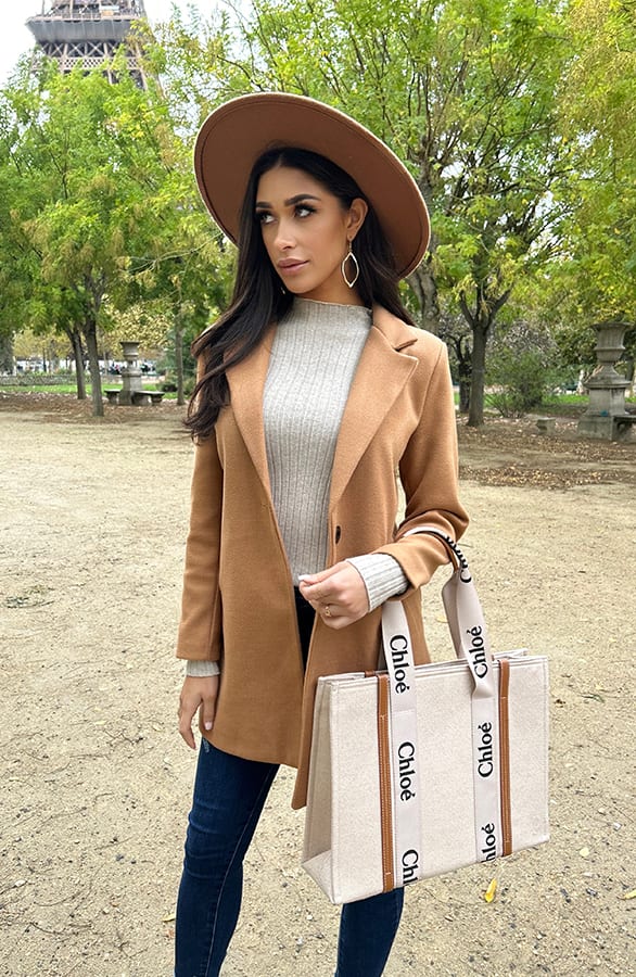 Midi Trenchcoat Camel – shoparchief, foto 2
