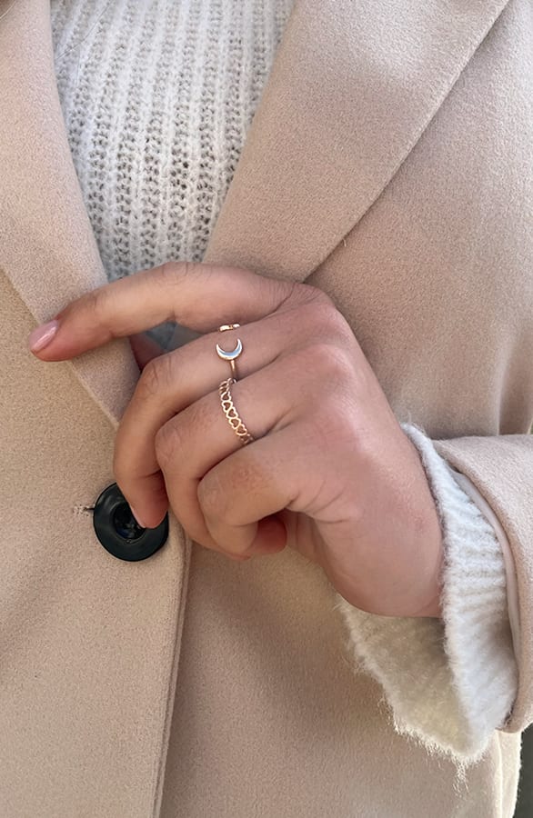 Open Hartjes Ring Koper Goud – shoparchief, foto 3