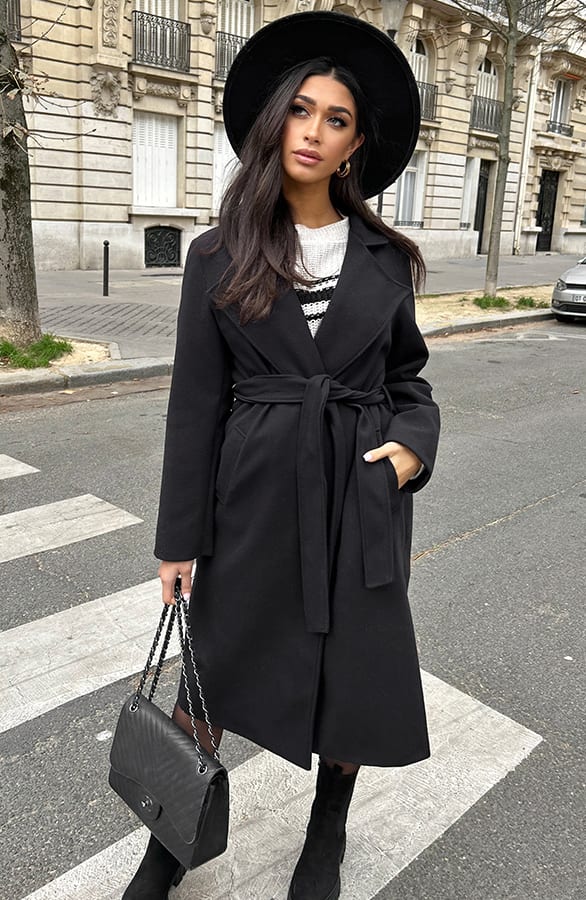 Oversized Strik Jas Zwart – shoparchief, foto 5