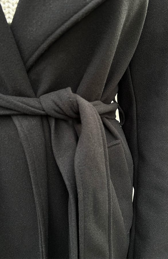 Oversized Strik Jas Zwart – shoparchief, foto 6