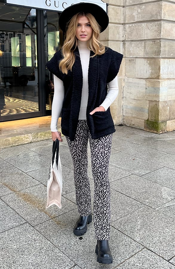 Flared Broek Panterprint Zwart 2.0 – shoparchief, foto 8