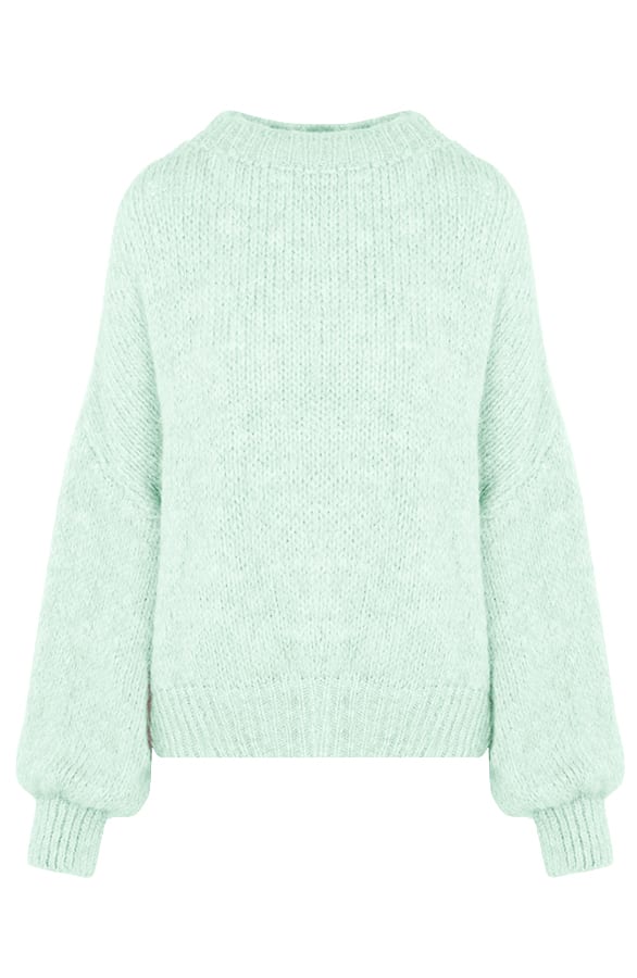 Soft Oversized Trui Mint – shoparchief, foto 7