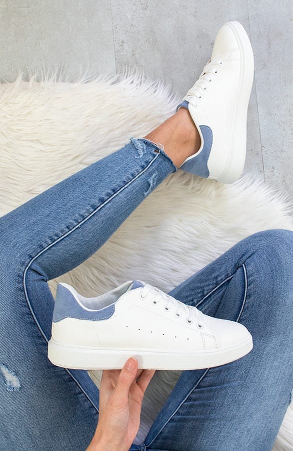 Classic Sneaker Suede Jeansblauw – shoparchief, foto 2