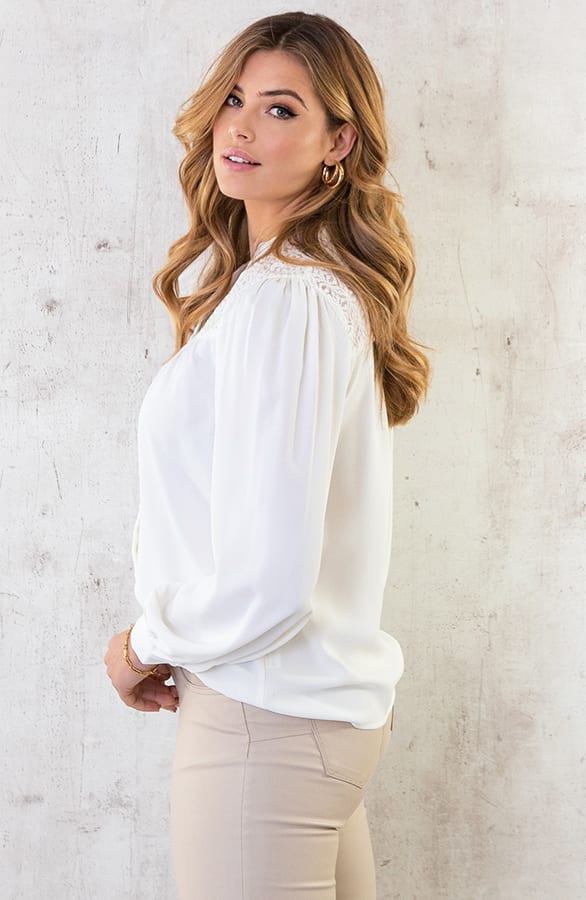 Embroidery Detailed Blouse Ecru – shoparchief, foto 4