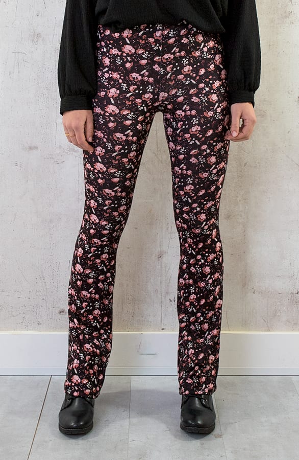 Flared Broek Wild Flower Dust Roze – shoparchief, foto 1
