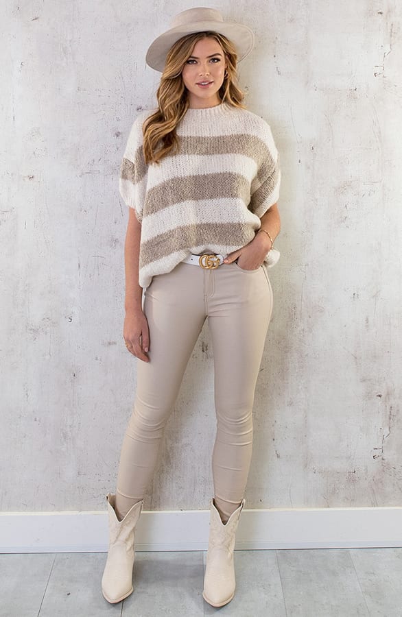 Lage Cowboyboots Beige – shoparchief, foto 5