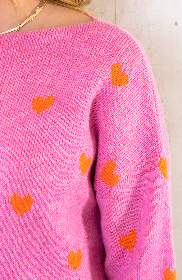 Hartjes Trui Roze Oranje 2 – shoparchief, foto 5