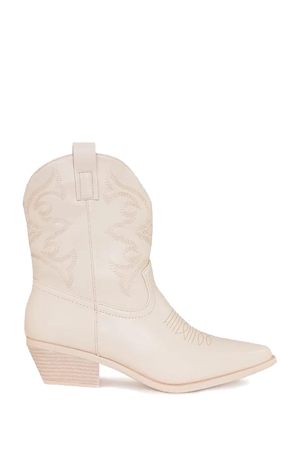 Lage Cowboyboots Beige – shoparchief, foto 1