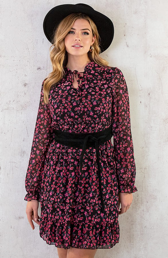 Limited Dress Flowers Black – shoparchief, foto 3