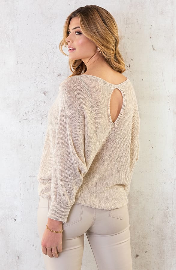 Lurex Boothals Top Beige – shoparchief, foto 5