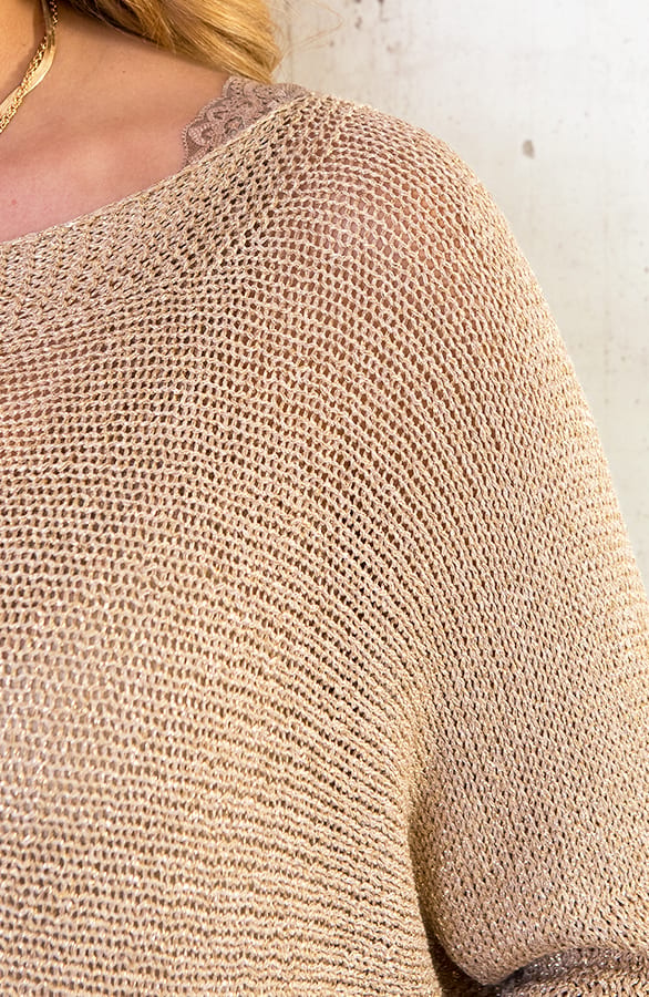 Lurex Top Longsleeve Goud – shoparchief, foto 5