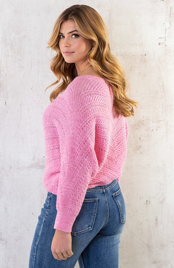 Lurex Top V Patroon Roze – shoparchief, foto 5