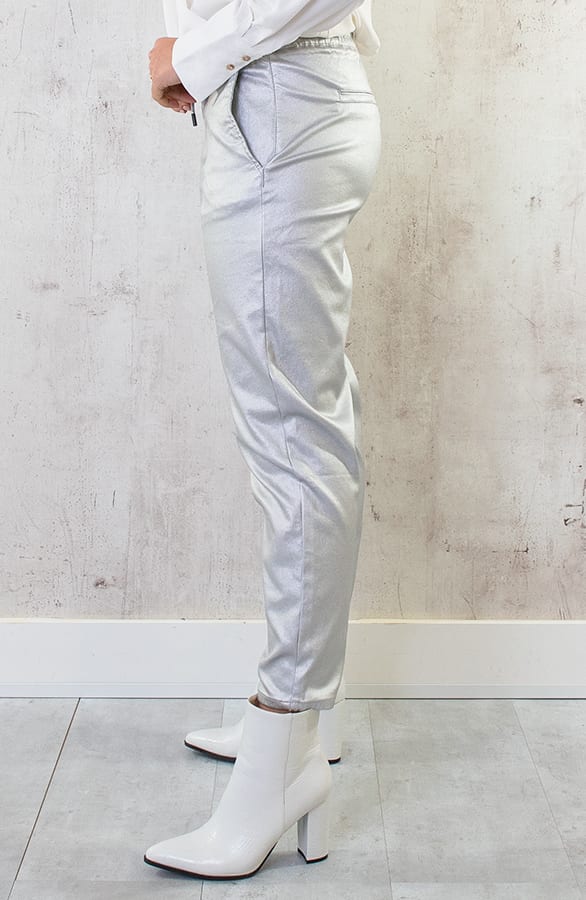 Metallic Jogger Pants Zilver – shoparchief, foto 2