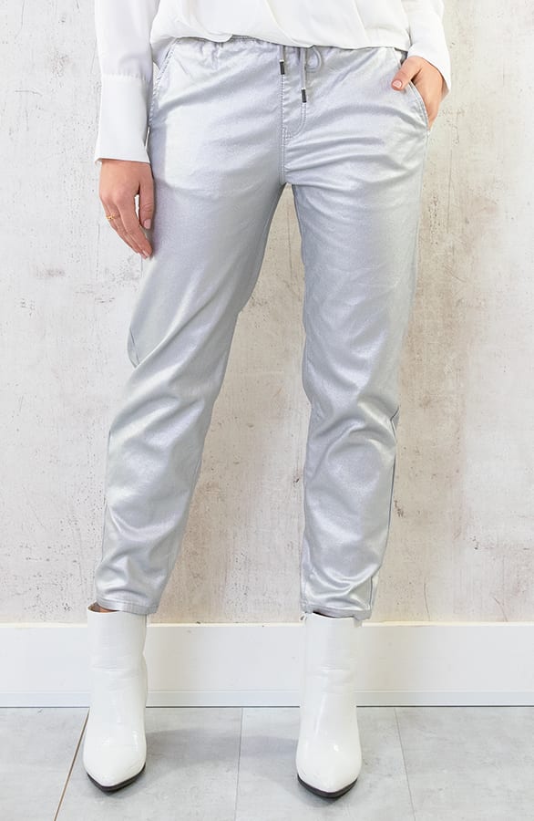 Metallic Jogger Pants Zilver – shoparchief, foto 1