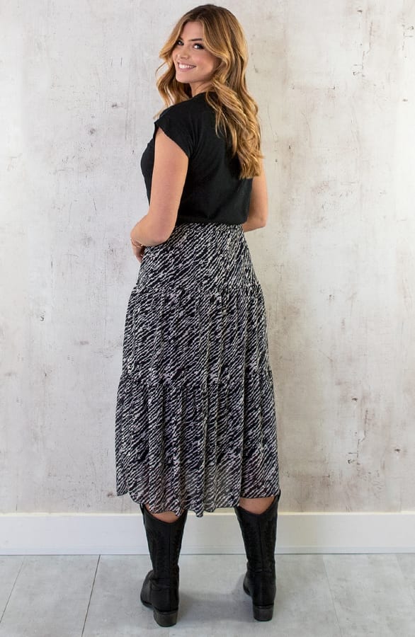 Midi Rok Met Zebraprint – shoparchief, foto 5