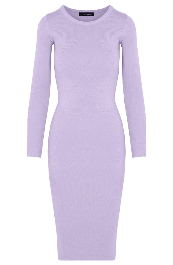 Midi Stretch Dress Lila – shoparchief, foto 1